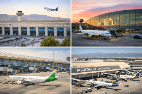 Четыре международных аэропорта Испании вошли в десятку лучших в Европе